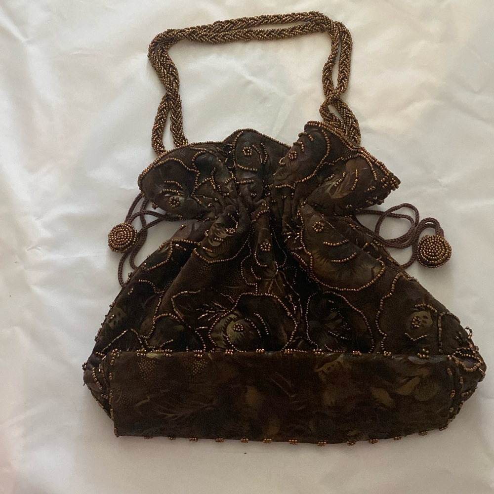 Milady Beaded Drawstring Purse